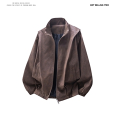 PY9099/P85新款宽松机能风磨砂皮衣皮夹克男休闲百搭痞帅上衣外套，男装夹克，电商A141