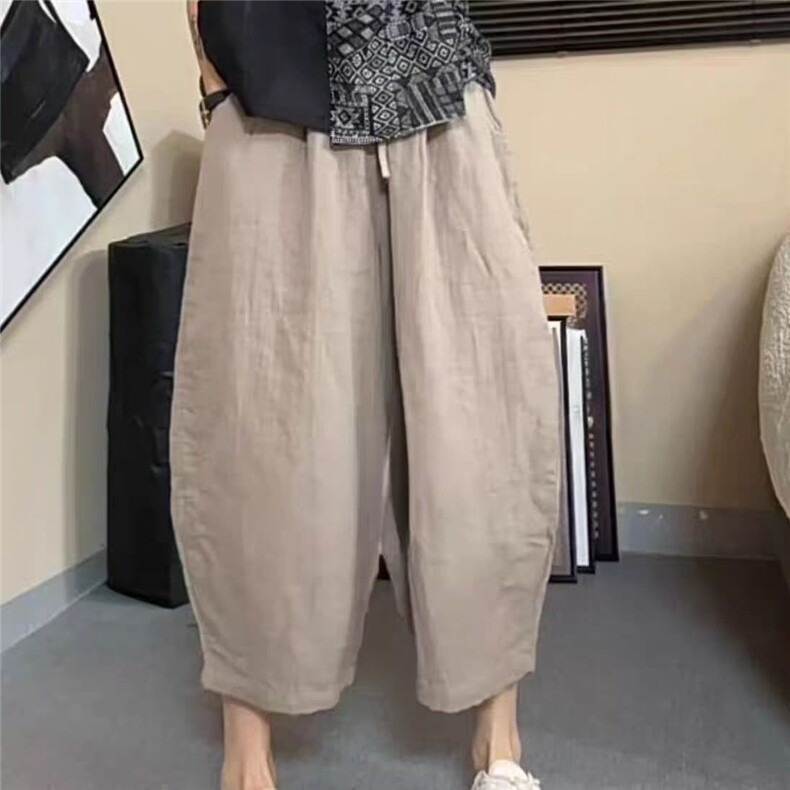 新款抽绳哈伦裤时尚百搭休闲,女装休闲裤,湘姗