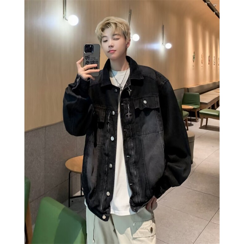 水洗做旧牛仔外套SF10P80,男装工装外套,星座1116-2
