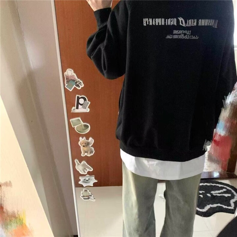 美式复古潮牌街头风开衫连帽重磅卫衣男女2024春秋季宽松休闲外套,男装夹克,星座506A