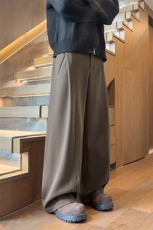 冬季毛呢裤加厚呢料西裤垂感复古休闲裤男女D52142-TP60108，男装西裤，电商A102