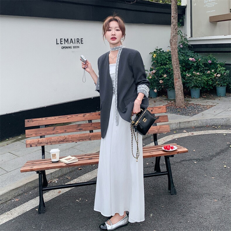 【26春新款】蕾丝拼接西装2D001-6763-P145-K238,女装西装,2D001