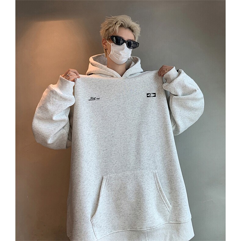 抖音得物供货提供视频秋冬重磅美式宽松织带连帽卫衣04224,男装卫衣,电商A486