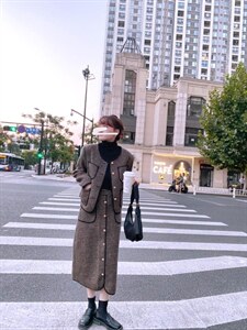 羊毛小香套装图片