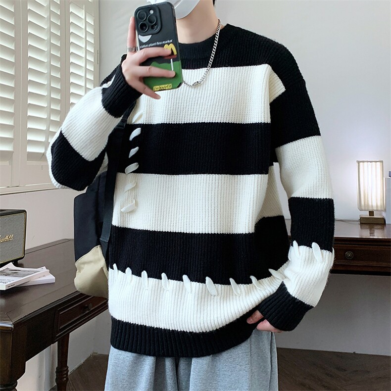 【新品】2025秋冬男士时尚休闲百搭针织毛衣潮流-M033-P50，男装针织衫/毛衣，星座1105-1