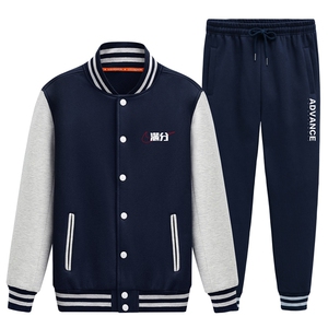 秋季新款棒球服运动两件套情侣学生班服运动装XZ102A-4-Q8618-P95图片