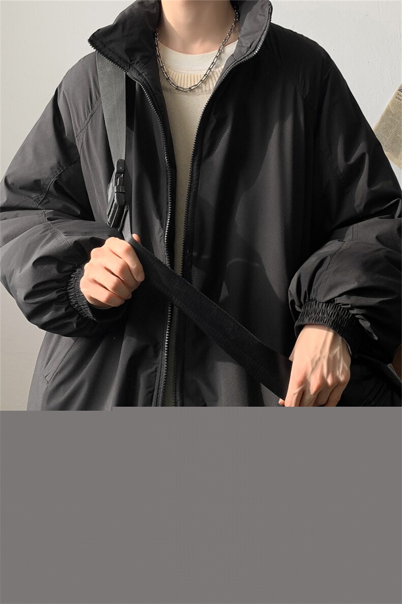 1506/MQ2/P85立领日系复古潮牌棉衣冬季纯色棉服简约基础款棉袄,男装棉衣,星座1506