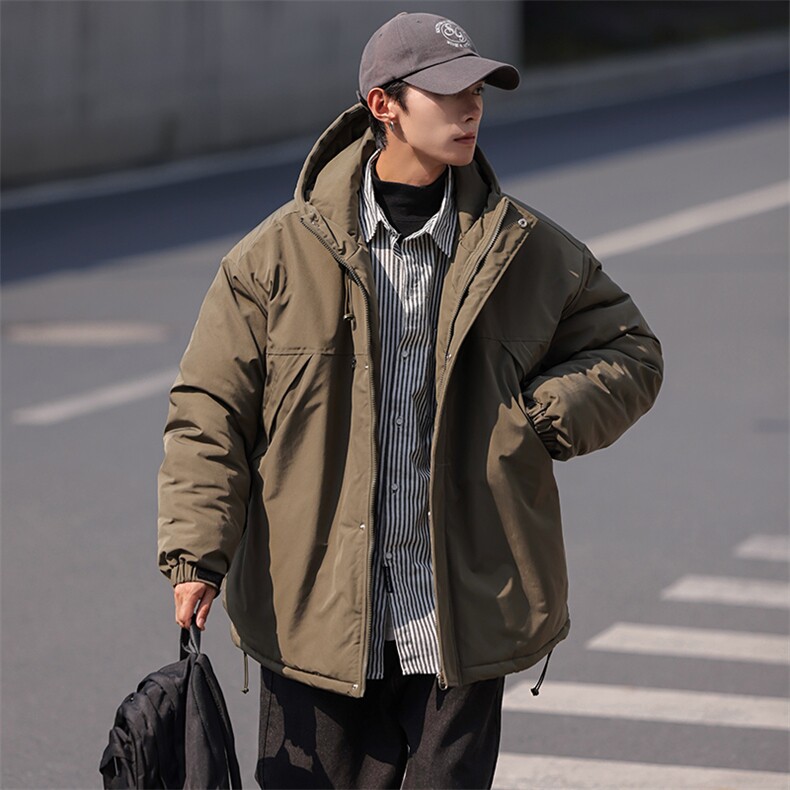 冬季新品保暖连帽棉衣休闲潮流青少年百搭棉服外套MY9083-P100,男装棉衣,电商A128