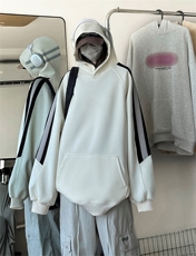 现货抖音得物二开支持退换360克拼接织带连帽卫衣外套FM18，男装卫衣，电商A486