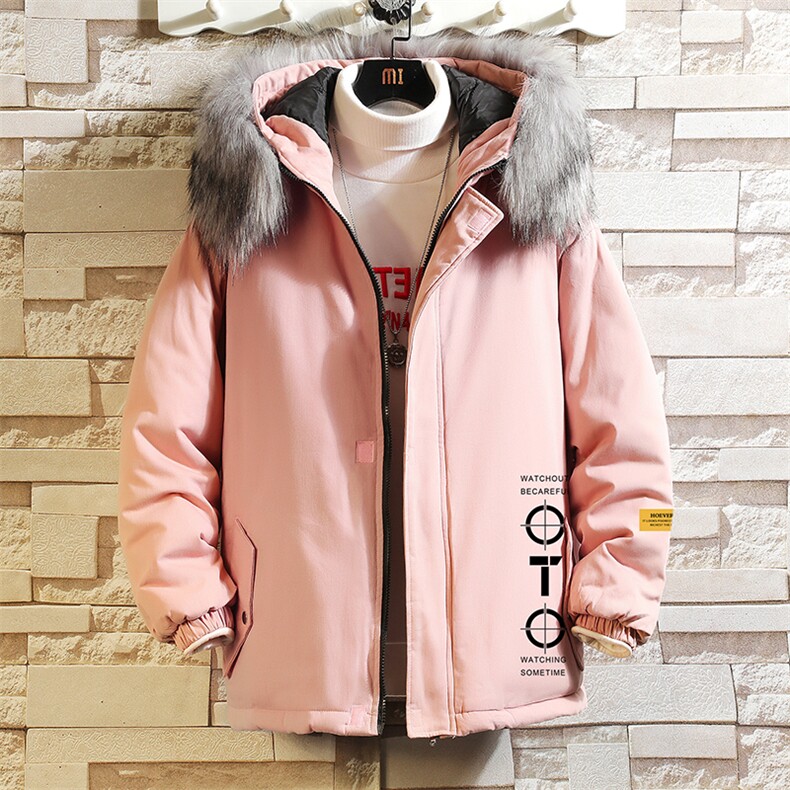 MM48114-P130冬季大毛领衣男士大码加厚袄男服砖墙,男装棉衣,电商A040A