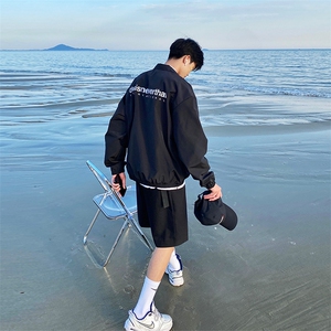 现货 夏季薄款冰丝休闲西装短裤男高级感宽松英伦五分裤 K530-P35图片