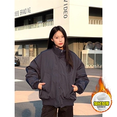 棉衣5W件现货冬季美拉德立领飞行夹克廓形高街棒球服加棉加厚外套，男装夹克，电商A486