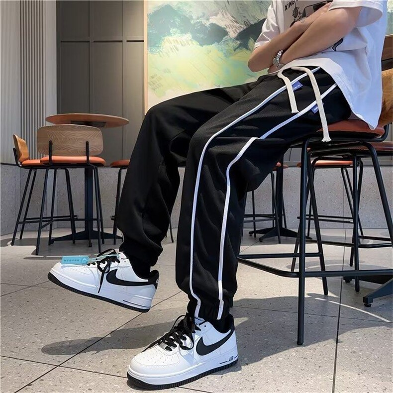 潮哈伦裤时尚潮牌长裤休闲裤男新款夏季纽扣装饰宽松型KK053-35,男装休闲裤,星座911-3