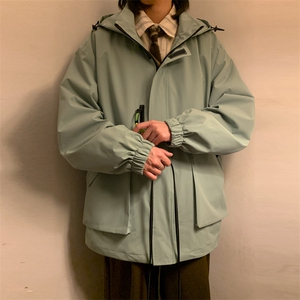 新款连帽冲锋衣夹克男港风潮流宽松休闲外套JK2306-P68图片