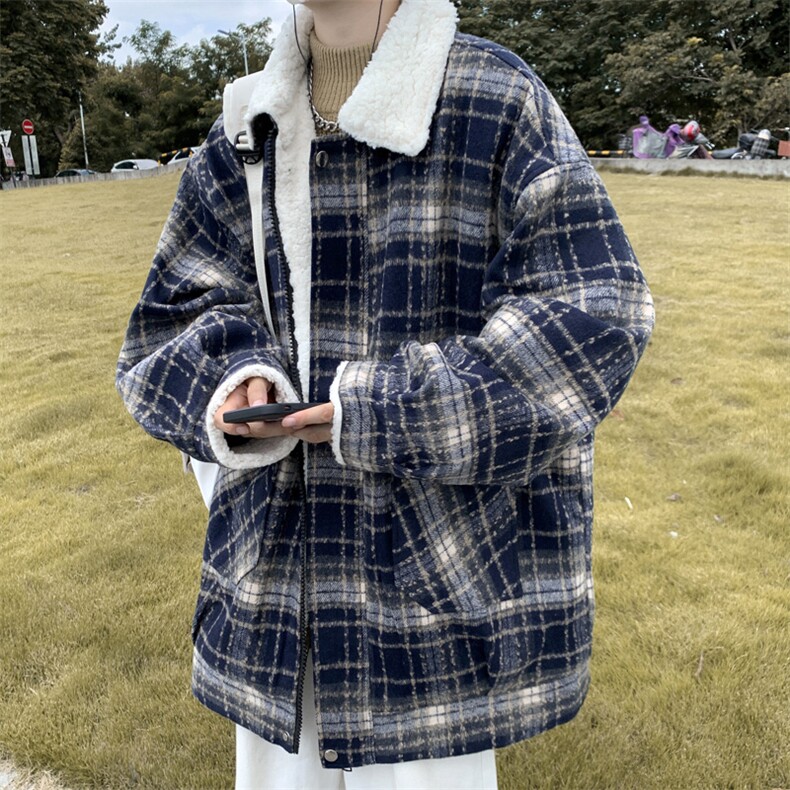 羊羔毛外套男款冬季加绒加厚秋冬款棉服M613P125控158,男装棉衣,电商A157