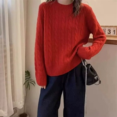 2025年秋季时尚百搭通勤简约休闲套衫，女装针织衫/毛衣，尚可儿羊绒