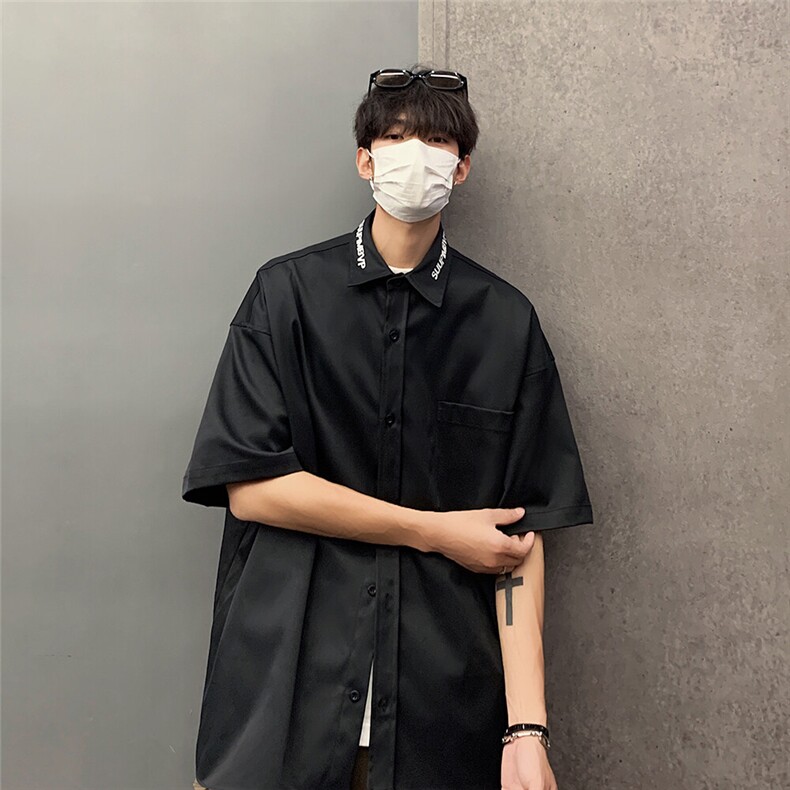 403-CY03-P48控68仿棉巴家同款领子刺绣短袖衬衫男,男装T恤,星座403（原603-1）