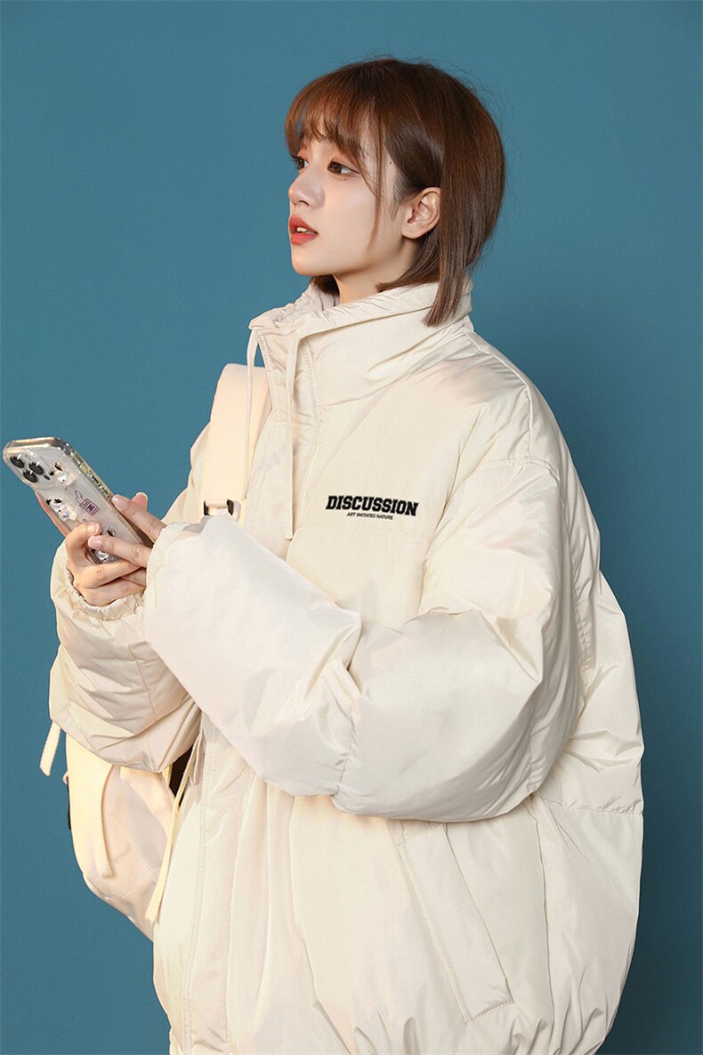 凯旋白鸭绒中性冬季潮流设计感抽绳立领羽绒服YR214P195控258,男装羽绒服,A247A