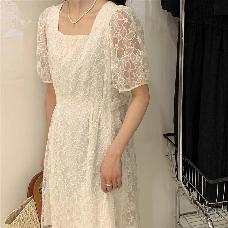 好看的蕾丝收腰连衣群重工，其它，欧妮卡蒂蔓