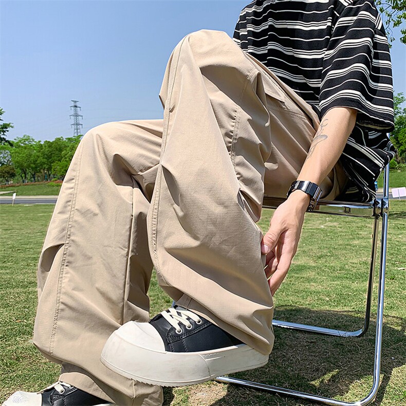 美式速干透气打褶伞兵冲锋裤工装直筒薄款休闲裤25XK67152特批35图片
