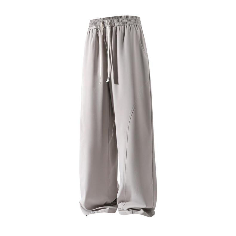 冰丝纯色基础款弯刀休闲裤K102立体92%聚酯纤维8%氨纶(S-2XL)TP24图片