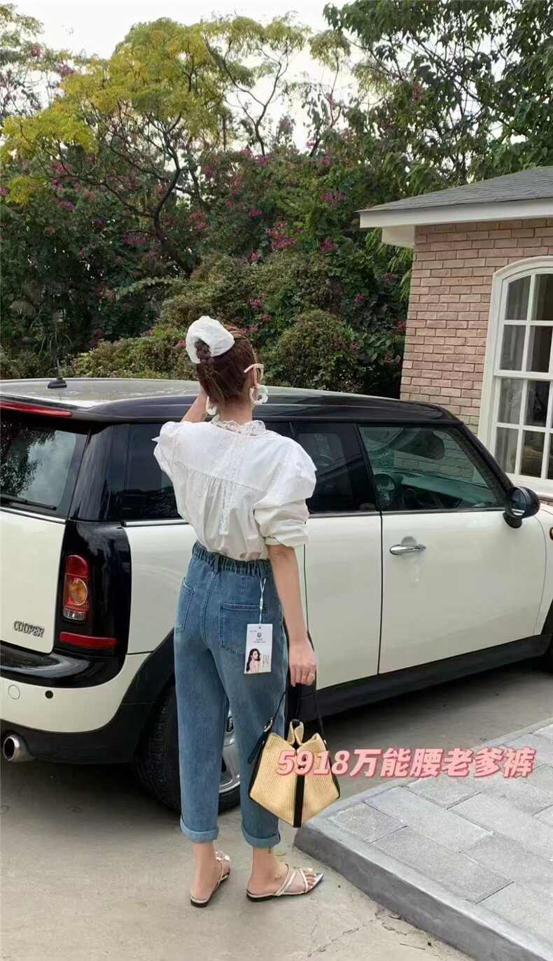 2025青春时尚百搭老爹裤女,女装牛仔裤,宸诺服饰