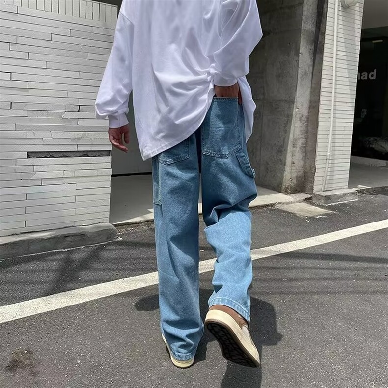牛仔裤男秋季潮大码休闲裤子高街N6001P38,男装牛仔裤,星座1116-2