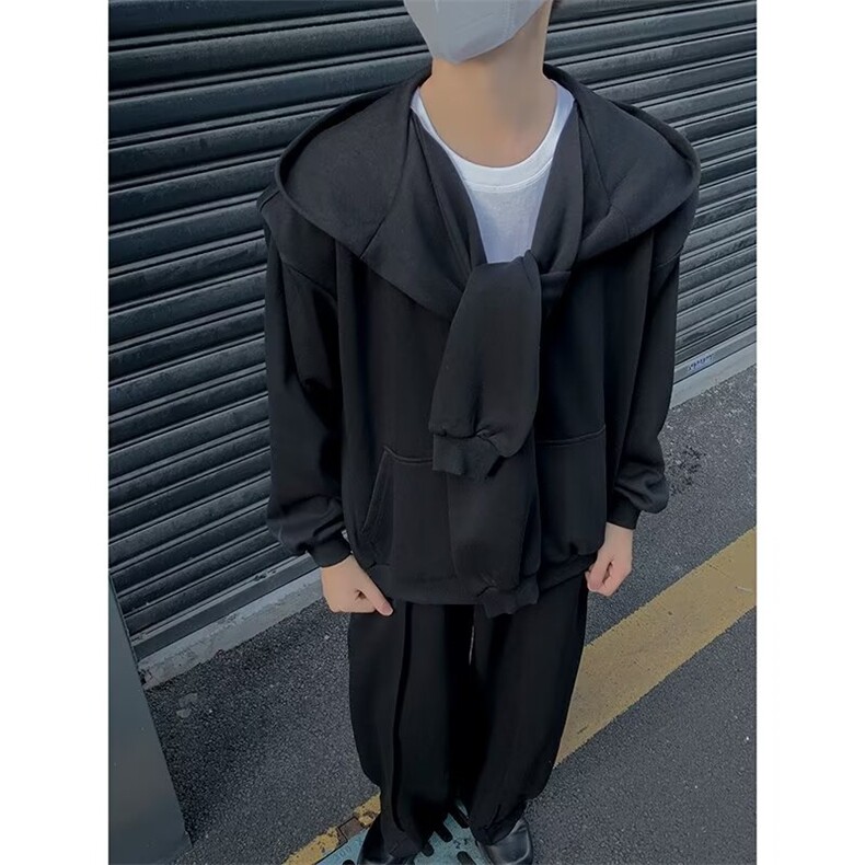 秋装韩版可拆卸连帽卫衣套装男运动长裤宽松设计TZW781P135,男装卫衣,星座1116-2