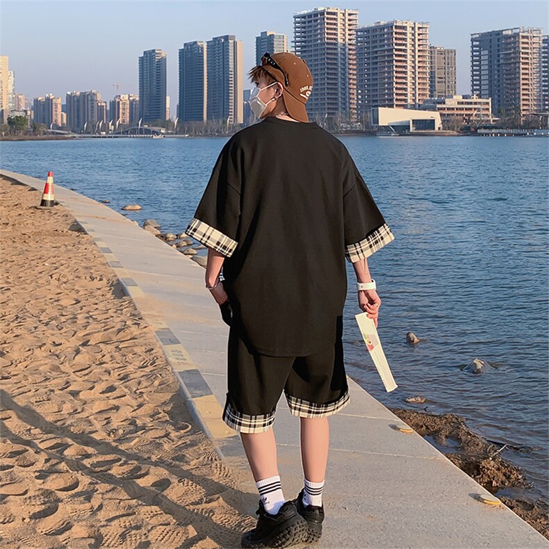 夏季短袖短裤套装TZ369P60,男装牛仔裤,电商A309