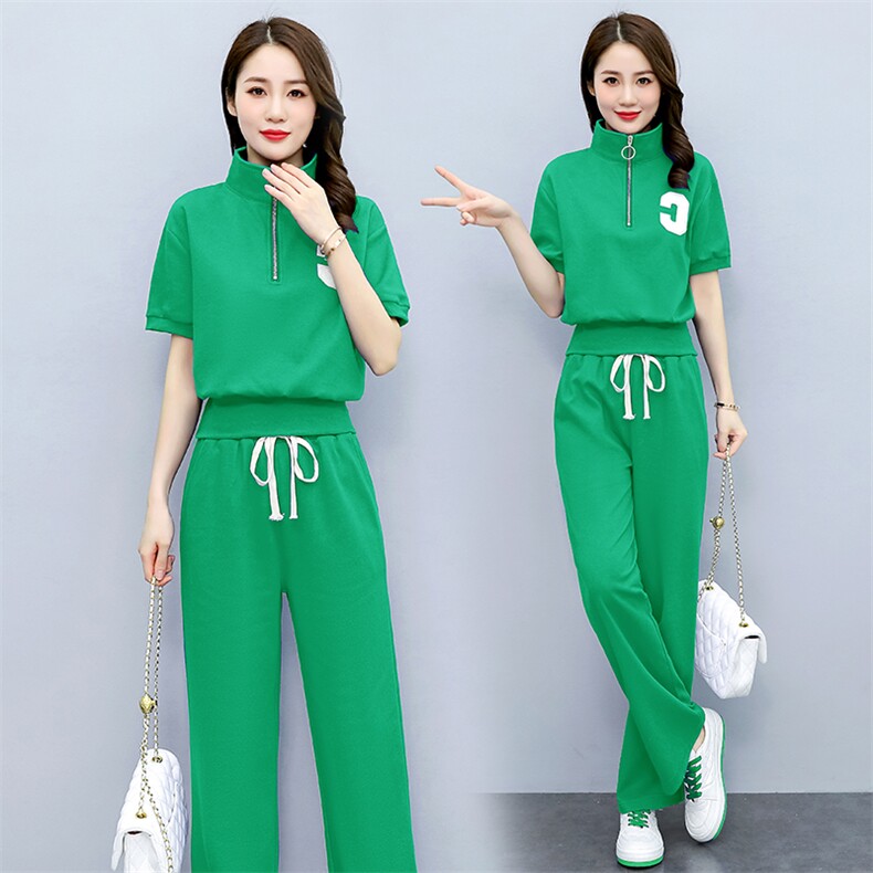 2025春秋季新款爱心刺绣休闲卫衣套装女时尚网红炸街运动服两件套,女装套装/套裙,妙形