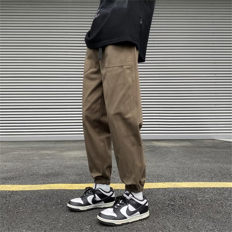 束脚工装裤潮牌ins百搭高街男款男春秋季宽松休闲裤K6121-P35,男装休闲裤,星座512-2