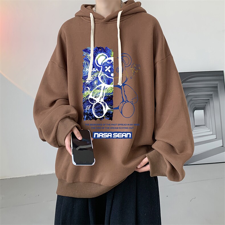 连帽卫衣男大码运动服帽衫外套WY2290-P35加绒款-P40,男装卫衣,电商A040