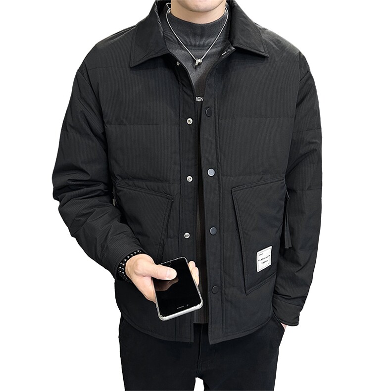 AK97906钱塘2020-3时尚休闲冬季厚款百搭简约中年男士羽绒服P150,男装羽绒服,钱塘207-3