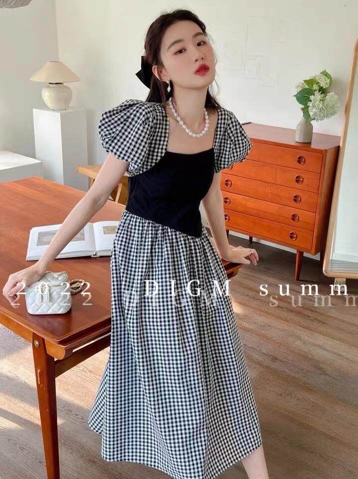 格子连衣裙，女装连衣裙，妤沫 Yumo(4F)