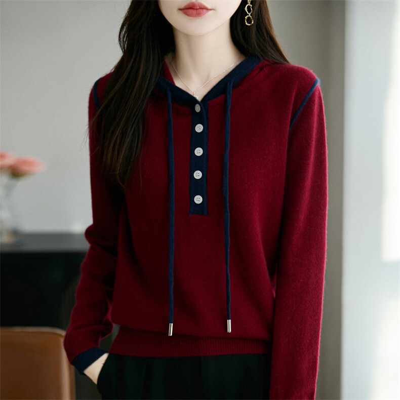 2025年秋季长袖时尚百搭通勤简约休闲，女装羊毛衫，秋双羊绒