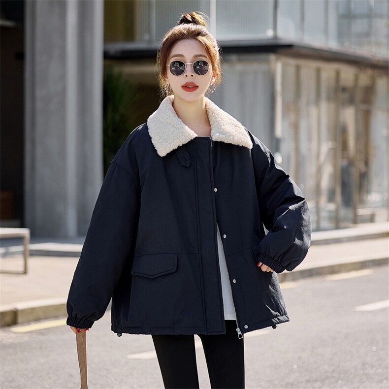 小个子毛领加厚羽绒服女士2025年冬新款韩版休闲宽松学生保暖外套,女装羽绒服,意芙