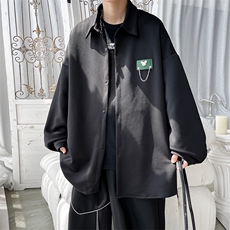 现货港风宽松长袖衬衫男KD500-P50，男装衬衫，电商D312-1