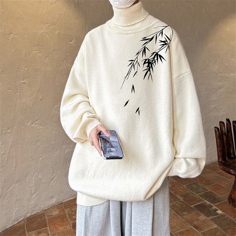 8XL高领毛衣男大码胖子堆堆领打底羊毛衫GM45382-P45加绒款-P65,男装T恤,电商A040