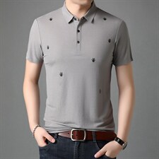 短袖T恤男夏装新款商务保罗衫休闲POLO翻领打底衫男装上衣，男装T恤，电商B212（原钱塘6029）