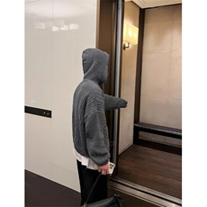 韩系复古绞花毛衣外套加厚连帽针织衫男女同款情侣装H15-特批68，男装针织衫/毛衣，星座1212