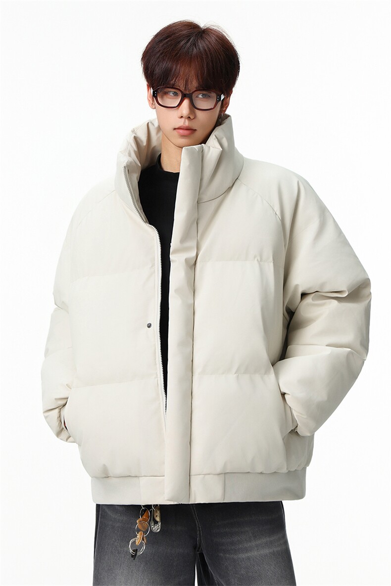 新款冬季羽绒立领PU皮棉服棉袄韩版宽松外套A436-2522-P80,男装棉衣,电商A436