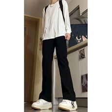 美式ins高街暗黑小众百搭喇叭裤休闲白色牛仔裤K2305-P55，男装牛仔裤，电商A062