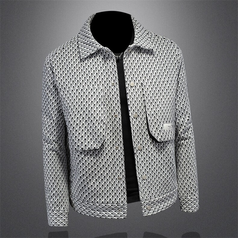 小香风呢料美式短款羽绒服男,男装羽绒服,钱塘730-1
