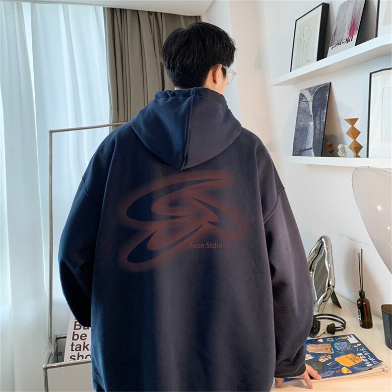 抖音品质秋季320G华棉男士连帽大码印花卫衣WYH2482-P45控68,男装卫衣,电商B370