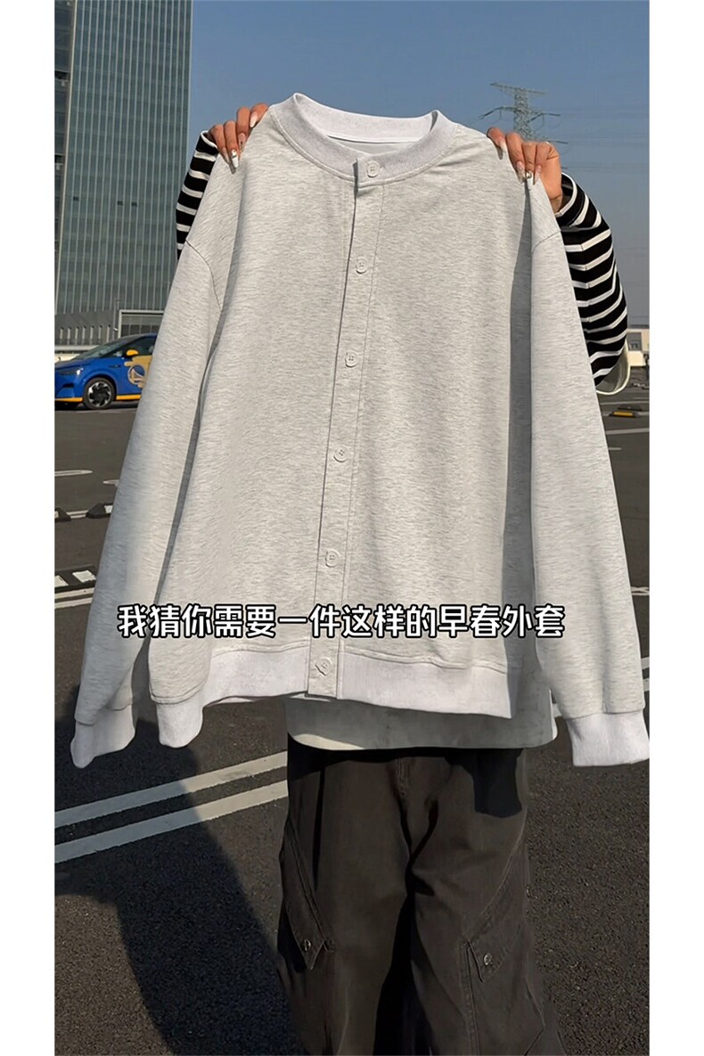 2026春季新款C7058-TP3558日系休闲温柔小清新开衫卫衣外套,男装卫衣,电商A102