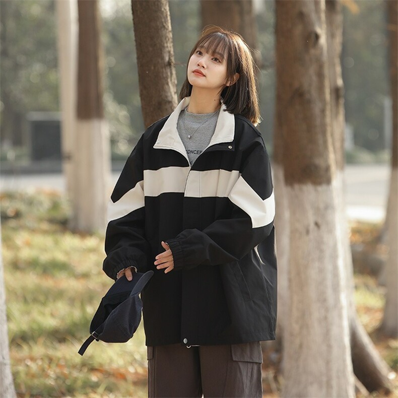 复古美式双面穿男女潮牌春秋款潮流宽松休闲高级感外套JA201-P60，女装短外套，星座208-5