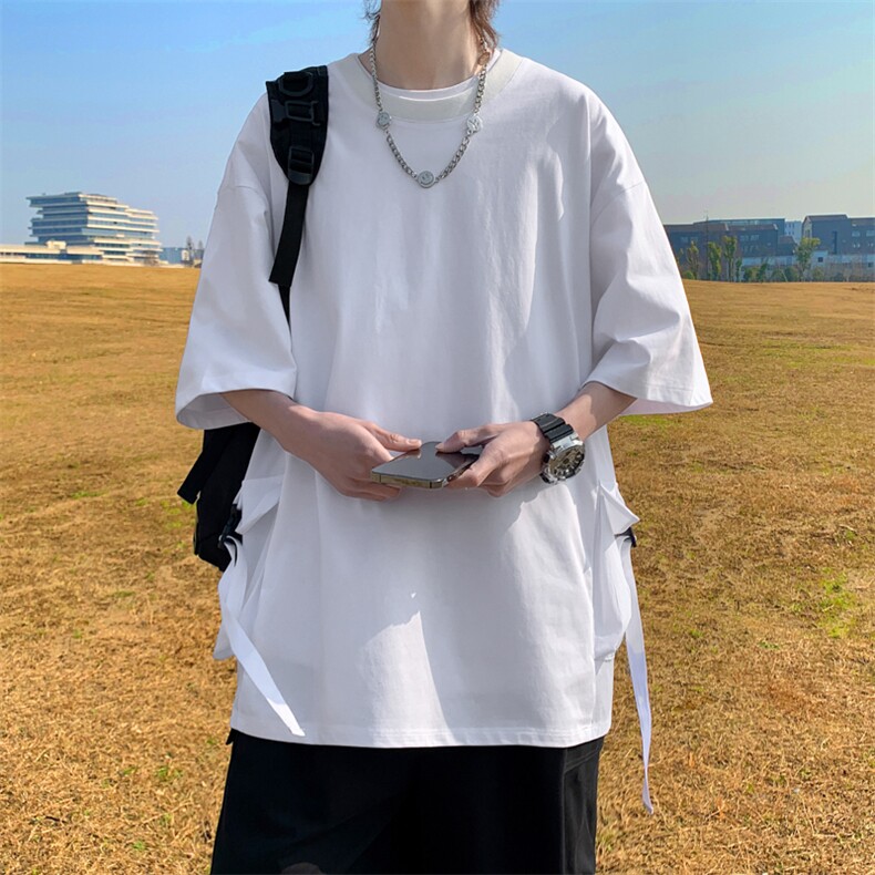 109-1-T2309-P45M-6XL立体贴袋240克纯棉宽松新款T恤,男装T恤,星座109-1