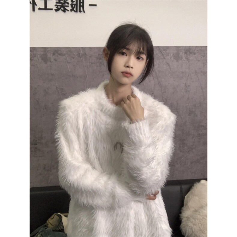【有货】5508LL-特P55海马毛毛衣男慵懒高级感毛绒针织衫外套,男装针织衫/毛衣,星座1007（原301D）