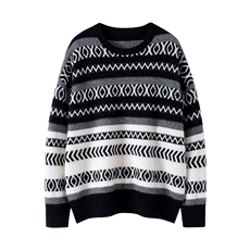 2025年秋季新款圆领长袖针织套头上衣女，女装针织衫/毛衣，鸥蕊娅羊绒