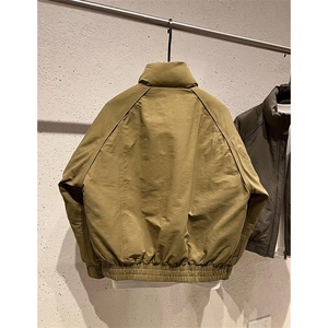 现货美式高街休闲夹克冬季三防立领纯色户外工装加厚棉服外套图片